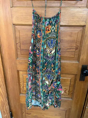 FARM Rio Halter Romper with Multicolor Print and Faux Wrap Skirt thumbnail 4
