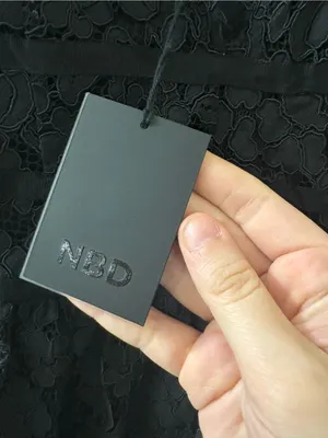 NWT NBD Black Lace Mini Dress thumbnail 5