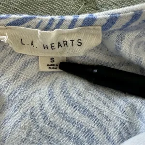 PacSun La Hearts Blue & White Cropped Corset Top Size Small thumbnail 4