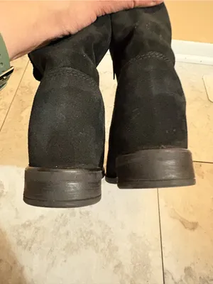 Anthropologie Hidden Heel Black Suede Ankle Boots thumbnail 11