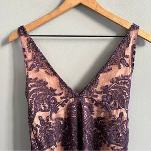 Free People Night Shimmer Mini-Dress Size 0 Sundown Purple Sequins Sleeveless thumbnail 9