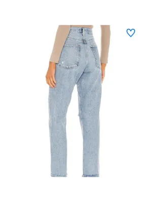 AGOLDE 90's Mid Rise Loose Fit in Captured Wash Distressed Button Fly Women’s 24 thumbnail 15