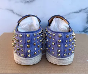 Roller 1C1S crystal studded suede slip-on sneaker size 36 thumbnail 6
