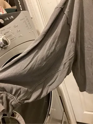 We The Free Washed Gray Distressed Cropped Long Sleeve Top thumbnail 5