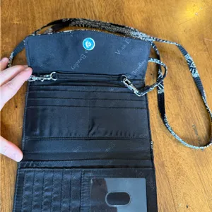 Vera Bradley Black and White Paisley Crossbody Bag thumbnail 2
