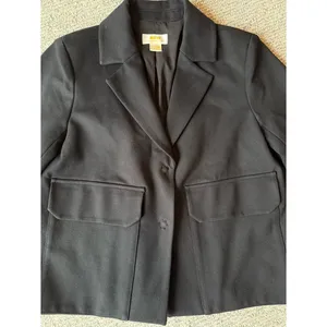 Maeve for Anthropologie Black Cropped Blazer Size 0 thumbnail 3