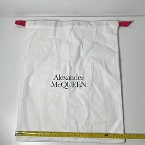 Alexander McQueen AMQ Authentic Large White Cotton Purse Bag Shoe Dustbag thumbnail 5