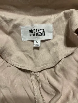 BB Dakota/Steve Madden Jacket Sz M Light Pink Trench Coat Collared Pockets thumbnail 7