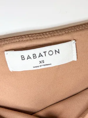 Aritzia Babaton Tan Square Neck Long Sleeve Stretch Bodysuit, EUC, Size XS thumbnail 5