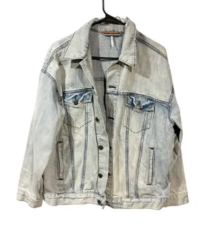 Free People Denim Light Wash Boxy Fit Jean Jacket Size‎ XS thumbnail 1