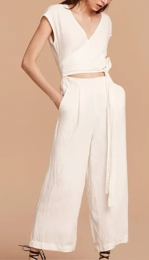 Aritzia Wilfred White Brax Jumpsuit (Size 0) thumbnail 1