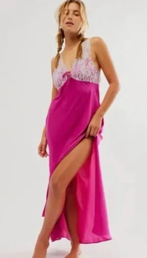 NWOT Free People Intimately Countryside Maxi Slip Dress thumbnail 1