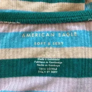⭐️ American eagle striped strapless top in size medium thumbnail 5