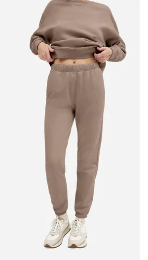 Mate the Label Organic Fleece Relaxed Pocket Sweatpant Mushroom Large $128 thumbnail 2