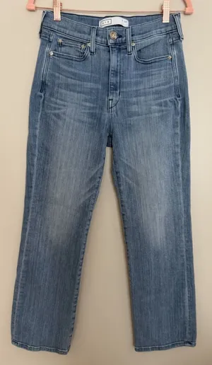 AYR The Pop Straight Jeans High Rise Medium Wash Stretch Denim Women's Size 28 thumbnail 1