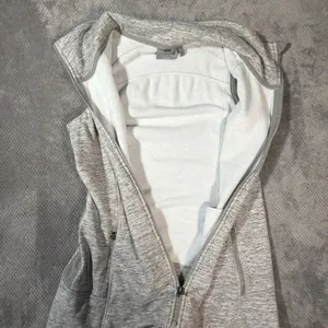 Athleta Stronger Spacedye Heathered Light Gray Sleeveless Full Zip Vest Small thumbnail 12