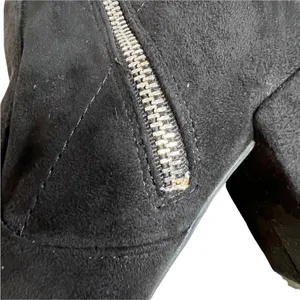 Rampage Itsie Black Faux Suede Floral Embroidered Chunky Block Heel Boots Sz 7.5 thumbnail 7