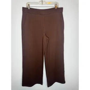 OGLmove High Rise Wide Leg Trouser Pants Brown Size XL New With Tags thumbnail 3