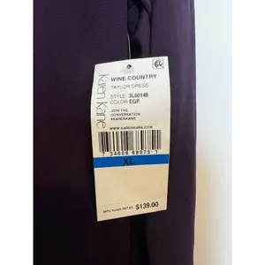 Karen Kane Wine Country Purple Taylor Dress Womens Size XL NWT thumbnail 7