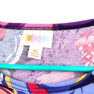 NWT Disney Lularoe collab size XS Irma Mickey Minnie print purple‎ blue pink thumbnail 7