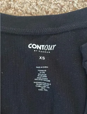 PacSun Black Top Ribbed Crop thumbnail 2