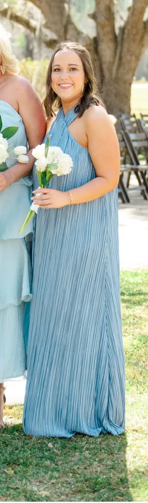 These Three Boutique Plisse Cross Front Maxi Dress thumbnail 2