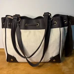 Juicy Couture Daydreamer Velour Tote Brown Cream Crown Crest NWT thumbnail 5