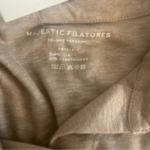Majestic Filatures Stretch Linen Roll Sleeve Tee thumbnail 5