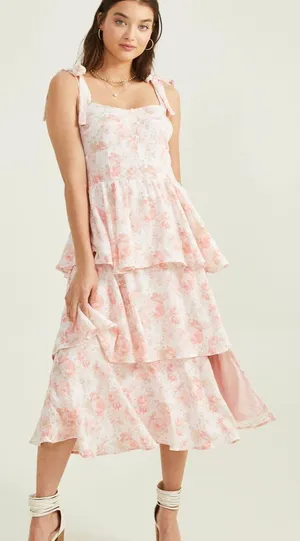 NWT Altar’d State Kassidy Tiered Midi Dress thumbnail 1