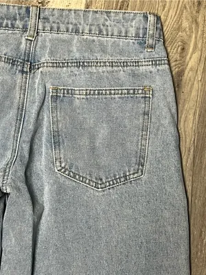 Edikted Light Wash Wide Leg Baggy Skater Jeans Size XS 26 thumbnail 6