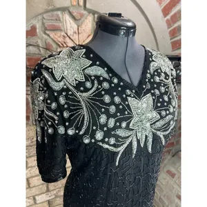 Ross formal dress prom beaded silk 1990s NWT thumbnail 4
