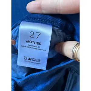 MOTHER The Ditcher Crop Fray Love On The Rock‎ Jeans Blue Acid Wash Size 27 thumbnail 5