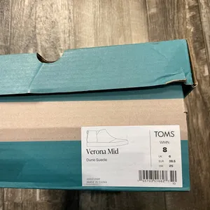 Toms Taupe Suede Slip-On Ankle Boot with White Platform Size 8 thumbnail 13