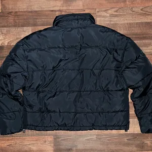 Elegant Black Puffer Jacket for Women cropped adjustable Size XL thumbnail 8