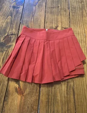 Pickletini Pleated Mini Skirt Red thumbnail 3