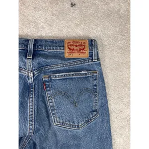 Levi's Premium women 501 S Skinny Jeans Blue Light‎ Wash 5-Pocket 27x28 thumbnail 7