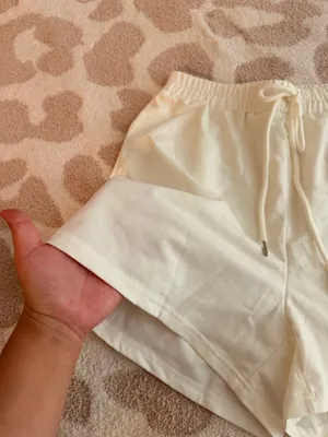 Shein White Comfy Sweat Shorts thumbnail 2