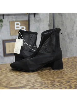 A New Day Womens Celaena Boots Mesh Block Heel 94568458 Black 8M thumbnail 6