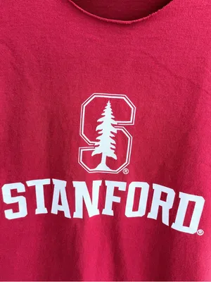 Stanford University Off The Shoulder Tee Red Size XL thumbnail 3
