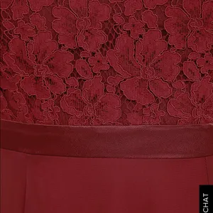 NWT Lulus Stealing Kisses Wine Red Lace Maxi Formal Dress size L Large NEW thumbnail 4