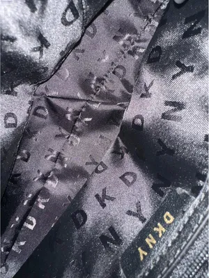 DKNY Black Baguette Hand Bag Purse Y2k Monogram Chic thumbnail 5