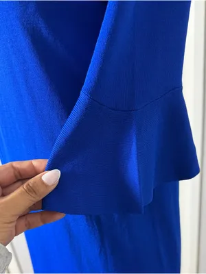 COS Royal Blue Bell Sleeve Mini Dress thumbnail 6