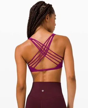 Lululemon Free To Be Bra in Deep Fuchsia Size 4 thumbnail 2