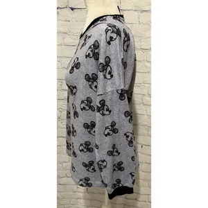 Disney Women’s Mickey Mouse Sleepwear Pajama Top Blue Loungewear Medium thumbnail 2
