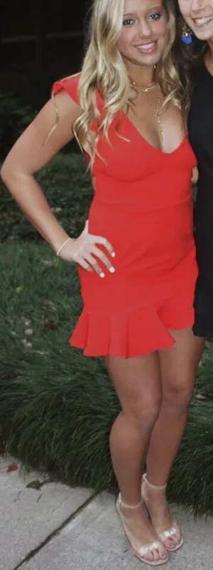 Selfie Leslie Red Dress thumbnail 3