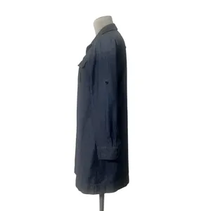 J.Crew Women's Blue Denim Chambray Shirt Dress Roll Tab Sleeve Size Small Preppy thumbnail 2