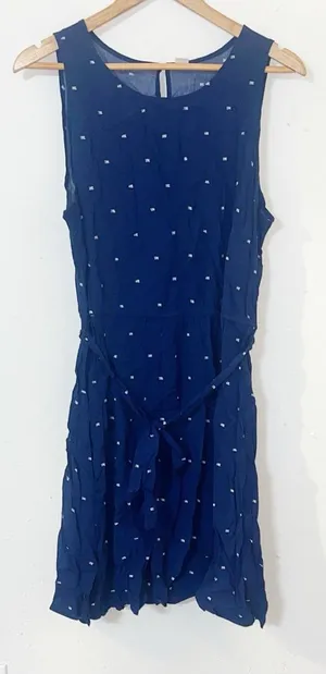 Old Navy onox Jan navy dot tank mini belted women’s summer keyhole back dress thumbnail 1