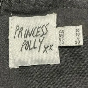 Princess Polly Women's Black Low Waist Y2K Zip Mini Shorts Skirt Skort Size 10 thumbnail 5
