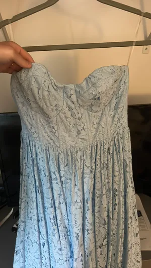 Blue Altar'd State Dress Midi Lace thumbnail 4