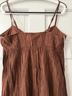 Madden NYC Women's Flyaway Brown Sleeveless Long Front-Slit Tunic Top Size M thumbnail 9